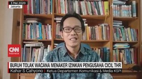 VIDEO: Buruh Tolak Wacana Menaker Izinkan Pengusaha Cicil THR