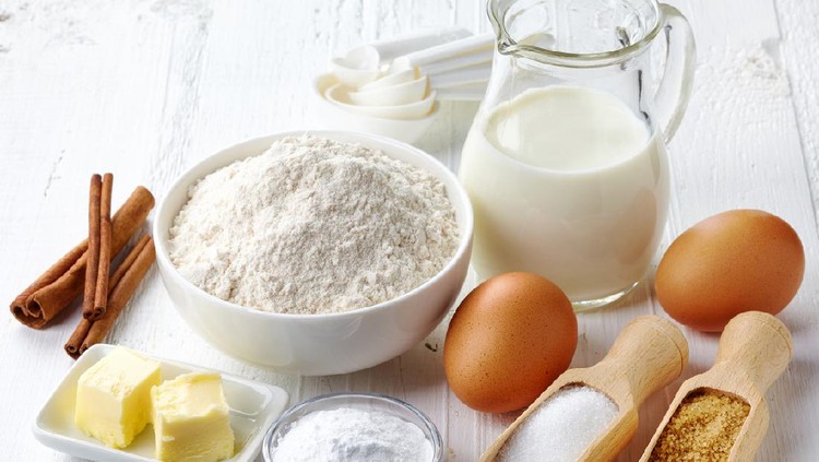 Ingredients for baking cake