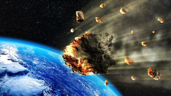Meteor yang jatuh menghantam permukaan bumi menyebabkan terjadinya fase