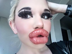 Wanita Ini Obsesi Punya Bibir Terbesar di Dunia, Penampilannya Menyeramkan