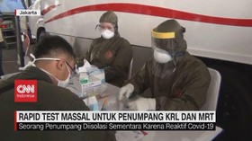 VIDEO: Rapid Test Massal untuk Penumpang KRL dan MRT