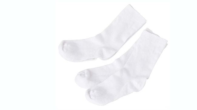 White socks isolated on white background