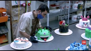 VIDEO: Waspada Pandemi, Toko Pastri Irak Buat Cake Corona