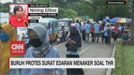 VIDEO: Buruh Protes Surat Edaran Menaker Soal THR