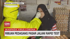 VIDEO: Ribuan Pedagang Pasar Jalani Rapid Test