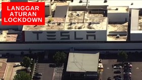 VIDEO : Pabrik Elon Musk Langgar Aturan Lockdown