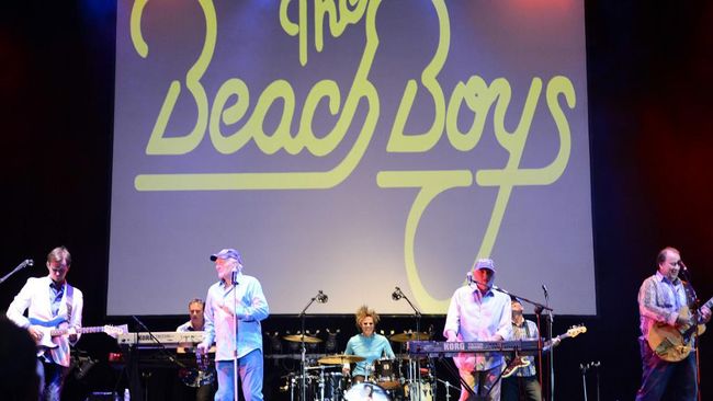 US band The Beach Boys perform perform on stage at the Universidad Complutense as part of their 