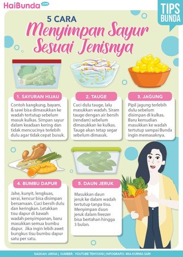 5 Cara Menyimpan Sayur Sesuai Jenisnya