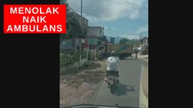 VIDEO: Pria Positif Rapid Tes Tolak Naik Ambulans