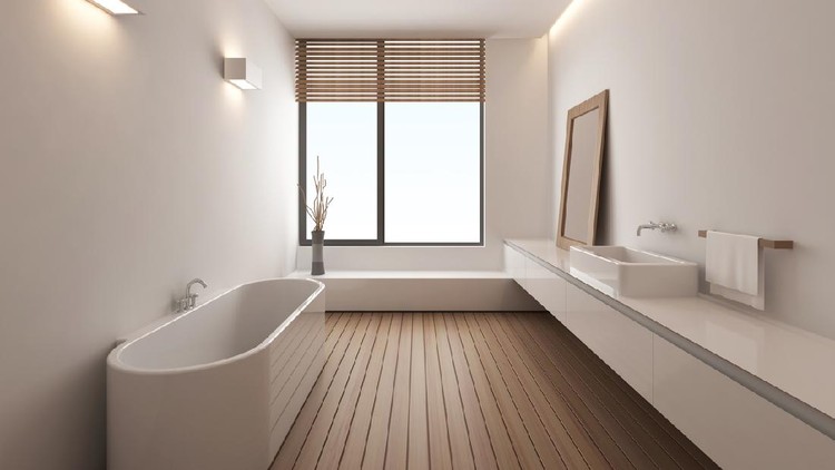 Kamar mandi rumah minimalis Modern Bathroom