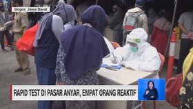 VIDEO: Rapid Test di Pasar Anyar, 4 Orang Reaktif Covid-19
