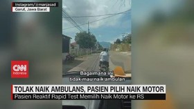 VIDEO: Tolak Naik Ambulans, Pasien Pilih Naik Motor ke RS