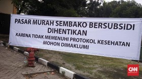 Warga Membeludak, Pasar Sembako Murah di Medan Dihentikan