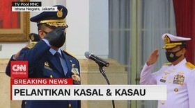 VIDEO: Jokowi Lantik Kepala Staf TNI AL dan TNI AU