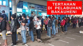 VIDEO:  Ratusan Perantau Tertahan di Pelabuhan Bakauheni