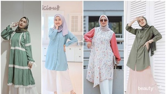 7 Inspirasi Padu Padan Tunik Buat Lebaran ala Influencer Hits