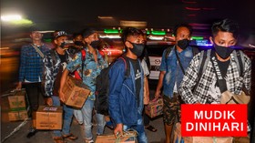 VIDEO: Hindari Petugas, Pemudik Lintasi Perbatasan Dini Hari