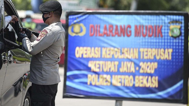 Ada delapan titik penyekatan yang disiapkan Polda Metro terkait larangan mudik 2021.