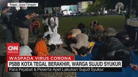 VIDEO: PSBB Kota Tegal Berakhir, Warga Sujud Syukur