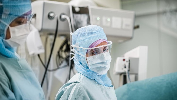 Doctors at work during crisis of virus outbreak. Healthcare in covid 19 acute medical crisis
