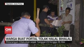 VIDEO: Warga Buat Portal Tolak Halal Bihalal