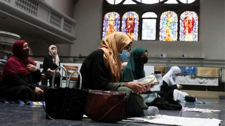 Gereja Martha Lutheran Gereja di Berlin, Jerman, buka pintu untuk umat Muslim Shalat Ied.