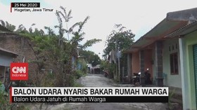 VIDEO: Balon Udara Nyaris Bakar Rumah Warga
