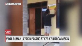 VIDEO: Viral Rumah Layak Dipasang Stiker Keluarga Miskin