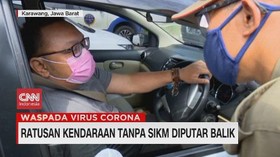 VIDEO: Ratusan Kendaraan Tanpa SIKM Putar Balik