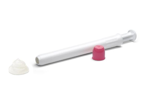 This May 2020 photo shows Phexxi, a contraceptive made by San Diego-based Evofem Bioscience. The Food and Drug Administration on Friday, May 22, 2020 approved the new contraceptive. (Christine Blackburne via AP)