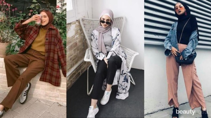Hijabers Ingin Tampil Lebih Santai? Ikuti OOTD Casual Chic dengan Kaos Oblong Ini Yuk!