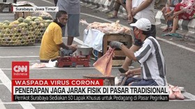 VIDEO: Pasar Tradisional Terapkan Jaga Jarak Fisik