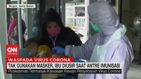 VIDEO: Tak Gunakan Masker, Ibu Diusir Saat Antre Imunisasi
