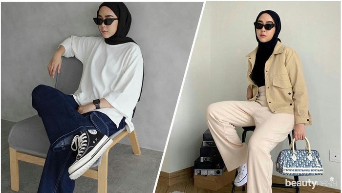 Inspirasi Padu Padan Busana Hijabers Pakai Sneakers ala @strngrrr, Hype Abis!