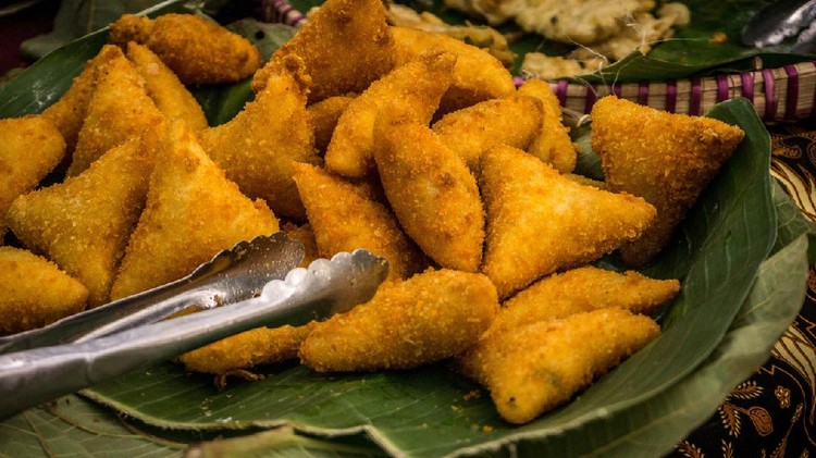 Risoles a traditional fried food in banana leaf in central java indonesia