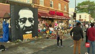 VIDEO: Warga Minneapolis Kenang Potret Mural George Floyd