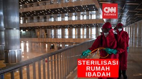 VIDEO: Sterilisasi Masjid Istiqlal dan Gereja Katedral