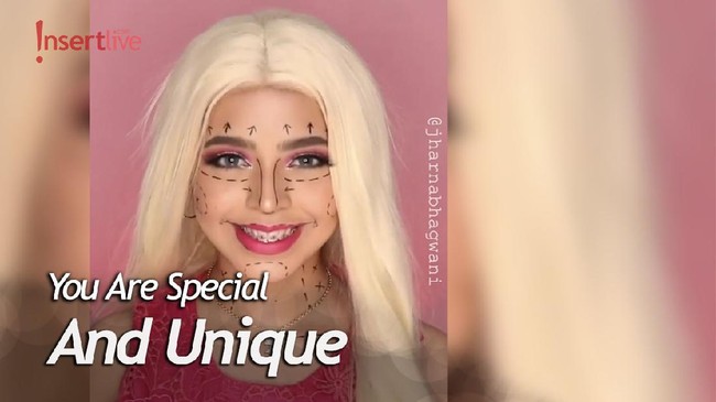 Pesan MUA Viral, Jharna Bhagwani Lewat #barbiegirlchallenge