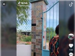 Viral di TikTok, Rumah Sultan yang Gerbangnya Dihiasi Ratusan iPhone