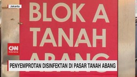 VIDEO: Penyemprotan Disinfektan di Pasar Tanah Abang