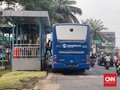 Hari Pertama PSBB Transisi, Halte Transjakarta Puri Beta Sepi