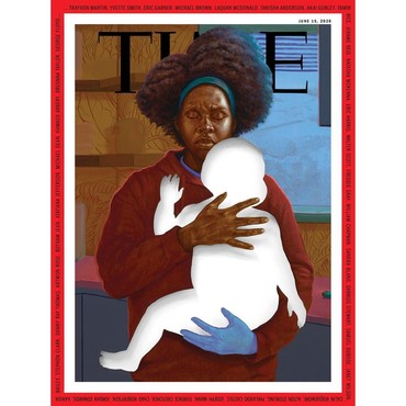 Sampul Majalah TIME Muat Lukisan George Floyd Kala Bayi Digendong Ibu