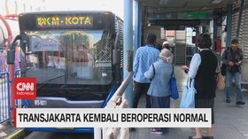 VIDEO: Transjakarta Kembali Beroperasi Normal