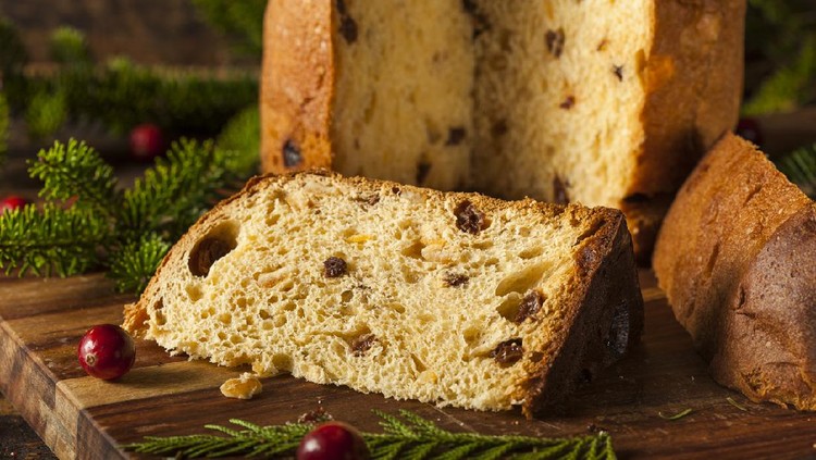 Homemade Panettone Fruit Cake Ready for Christmas
