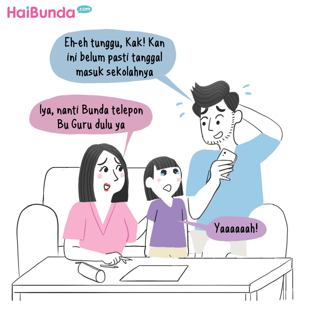 Komik Bunda: Deg-degan Kakak Mulai Masuk Sekolah