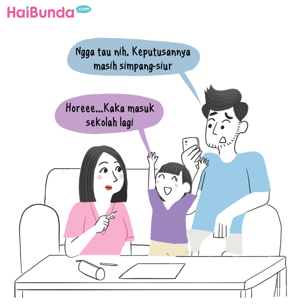 Komik Bunda: Deg-degan Kakak Mulai Masuk Sekolah