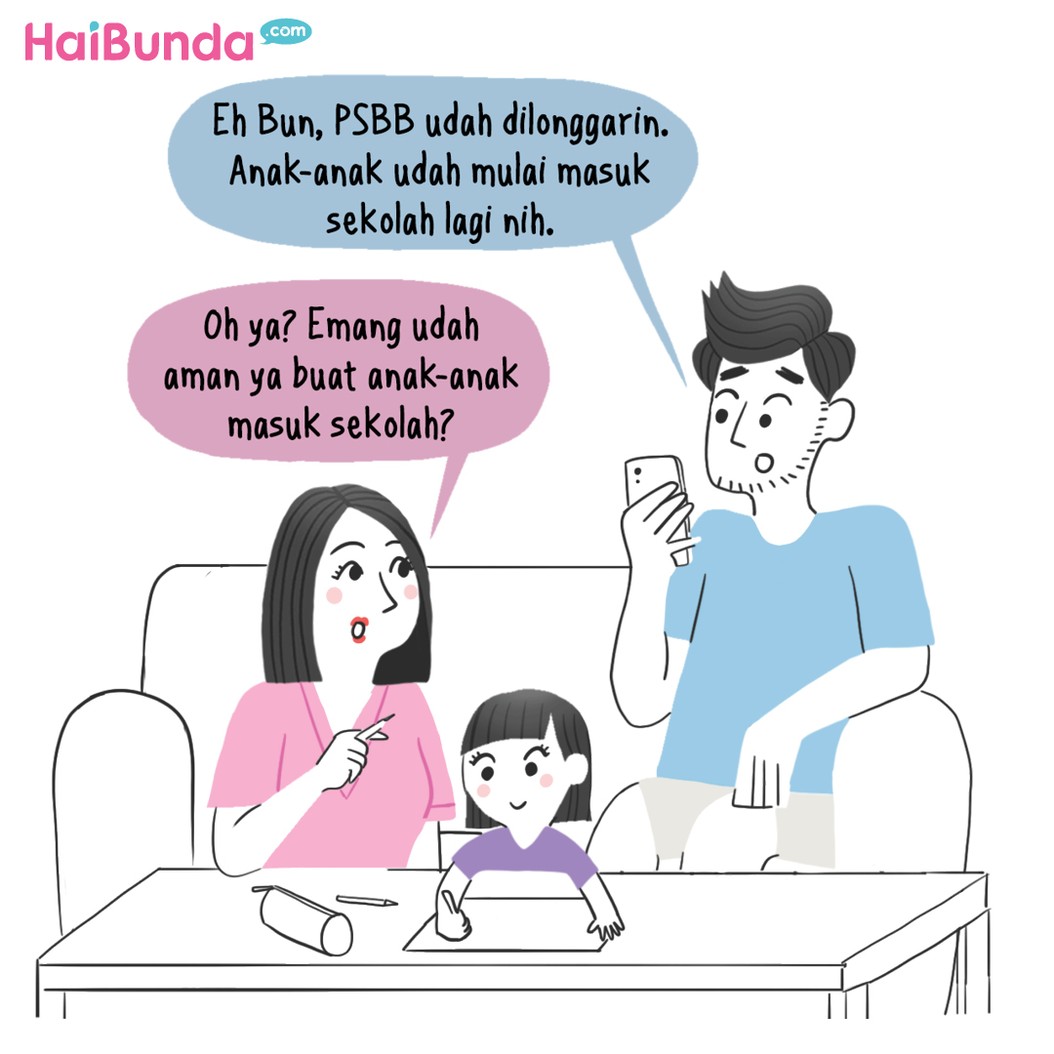 Komik Bunda: Deg-degan Kakak Mulai Masuk Sekolah