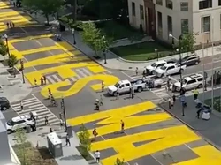 Mural Black Lives Matter Terlihat dari Satelit