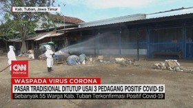 VIDEO: Pasar Ditutup Usai 3 Pedagang Positif Covid-19