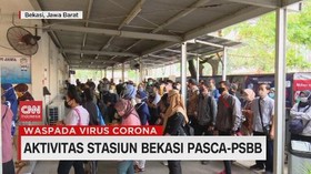 VIDEO: Aktivitas Stasiun Bekasi Pasca-PSBB